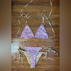 Beach Bunny Pink Sequin Bikini